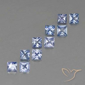 2.64天然蓝宝石，方形，3.3×3.3毫米，VS