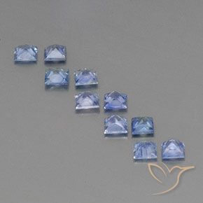 2.64天然蓝宝石，方形，3.3×3.3毫米，VS