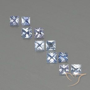 2.16天然蓝宝石，方形，3×2.9毫米，VVS-VS