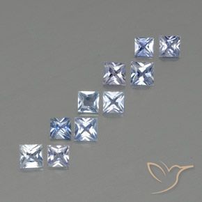 2.16天然蓝宝石，方形，3×2.9毫米，VVS-VS