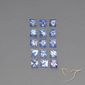 3.56天然蓝宝石，方形，3.1×3.1毫米，VS