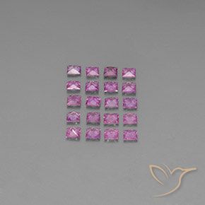 2.59天然紫色蓝宝石，方形，2.9×2.9毫米，VVS-VS