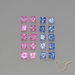 2.84克拉天然蓝宝石，正方形，VVS-VS
