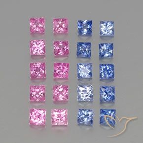2.84克拉天然蓝宝石，正方形，VVS-VS