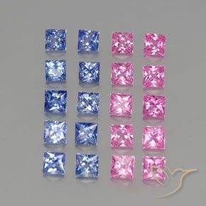 3.35克拉天然蓝宝石，正方形，VVS-VS