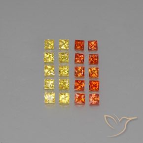 2.73天然多色蓝宝石，方形，2.7×2.7毫米，VVS-VS