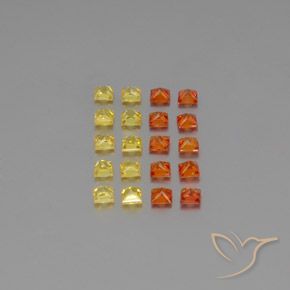 2.73天然多色蓝宝石，方形，2.7×2.7毫米，VVS-VS