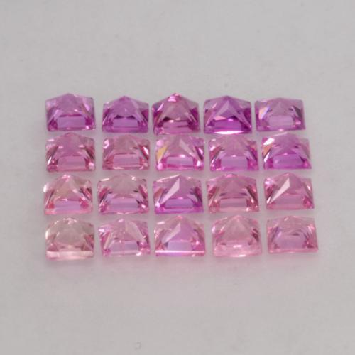 2.29天然多色蓝宝石，方形，2.6×2.6毫米，VVS-VS