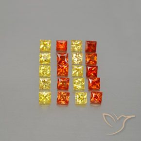 2.61天然多色蓝宝石，方形，2.7×2.7毫米，VVS-VS