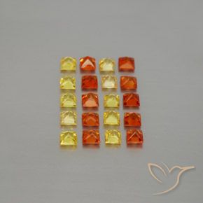 2.61天然多色蓝宝石，方形，2.7×2.7毫米，VVS-VS