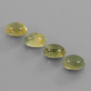 3.67天然绿色蓝宝石，透明，6.2×4.1毫米，透明/半透明