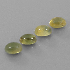3.67天然绿色蓝宝石，透明，6.2×4.1毫米，透明/半透明