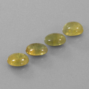 4.90天然绿色蓝宝石，透明，7×4.9毫米，透明/半透明