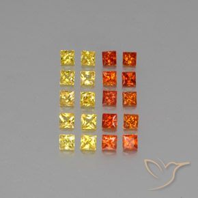 2.63天然多色蓝宝石，方形，2.7×2.7毫米，VVS-VS