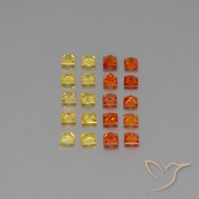 2.63天然多色蓝宝石，方形，2.7×2.7毫米，VVS-VS