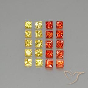 2.78天然多色蓝宝石，方形，2.8×2.7毫米，VVS-VS