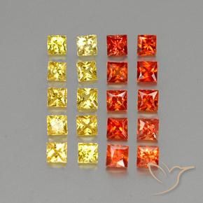 2.78天然多色蓝宝石，方形，2.8×2.7毫米，VVS-VS
