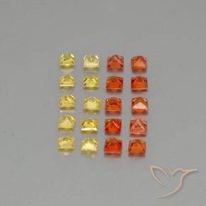 2.78天然多色蓝宝石，方形，2.8×2.7毫米，VVS-VS
