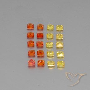 2.81天然多色蓝宝石，方形，2.6×2.6毫米，VVS-VS