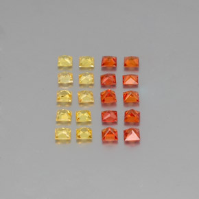 1.69天然多色蓝宝石，方形，2.2×2.2毫米，VVS-VS