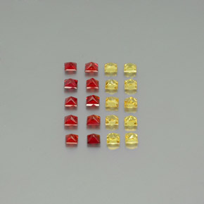 2.26天然多色蓝宝石，方形，2.5×2.5毫米，VVS-VS