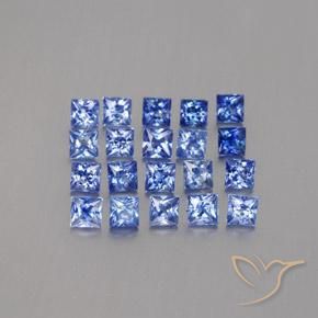 2.80天然蓝宝石，方形，2.7×2.7毫米，VVS-VS
