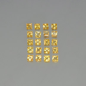 2.10天然黄色蓝宝石，方形，2.6×2.6毫米，VVS-VS