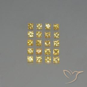 1.99天然黄色蓝宝石，方形，2.6×2.6毫米，VVS-VS