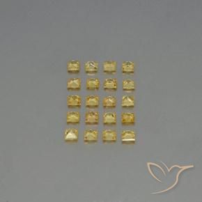 1.99天然黄色蓝宝石，方形，2.6×2.6毫米，VVS-VS