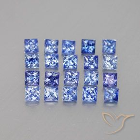 1.99天然蓝宝石，方形，2.4×2.3毫米，VVS-VS