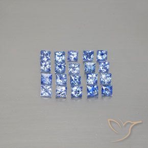 2.53天然蓝宝石，方形，2.7×2.6毫米，VVS-VS