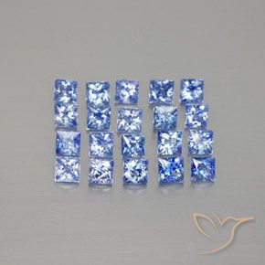 2.53天然蓝宝石，方形，2.7×2.6毫米，VVS-VS