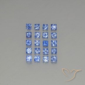 1.86天然蓝宝石，方形，2.3×2.3毫米，VVS-VS