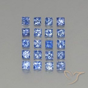 1.86天然蓝宝石，方形，2.3×2.3毫米，VVS-VS