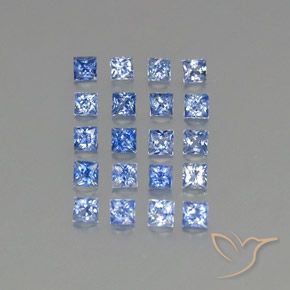 1.66天然蓝宝石，方形，2.2×2.2毫米，VVS-VS
