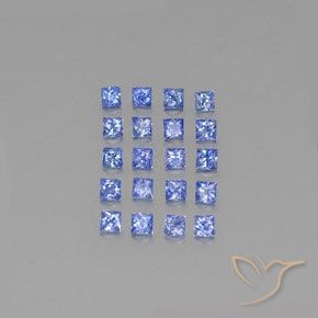 1.75天然蓝宝石，方形，2.3×2.2毫米，VVS-VS