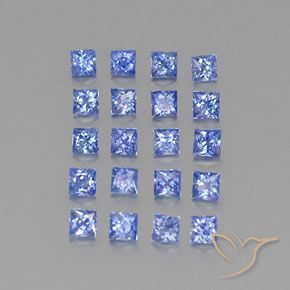 1.75天然蓝宝石，方形，2.3×2.2毫米，VVS-VS