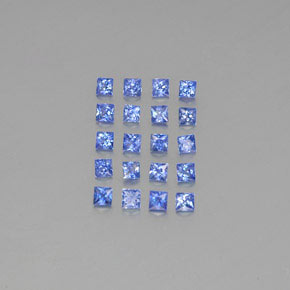 2.00天然蓝宝石，方形，2.4×2.4毫米，VVS-VS