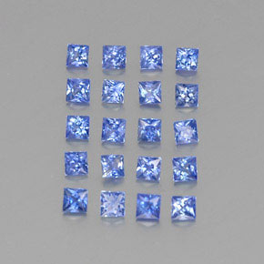 2.00天然蓝宝石，方形，2.4×2.4毫米，VVS-VS