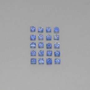2.00天然蓝宝石，方形，2.4×2.4毫米，VVS-VS