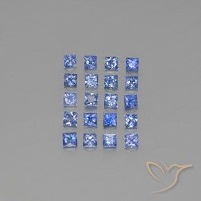 2.54天然蓝宝石，方形，2.7×2.6毫米，VVS-VS