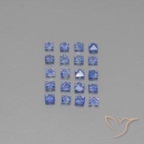 2.54天然蓝宝石，方形，2.7×2.6毫米，VVS-VS