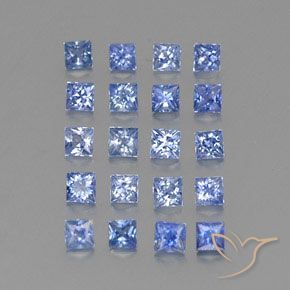 1.74天然蓝宝石，方形，2.2×2.2毫米，VVS-VS