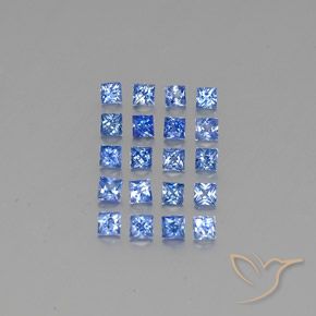 1.89天然蓝宝石，方形，2.3×2.3毫米，VVS-VS