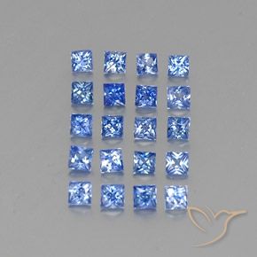 1.89天然蓝宝石，方形，2.3×2.3毫米，VVS-VS