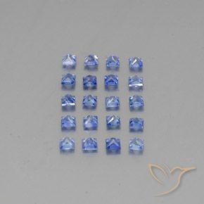 1.89天然蓝宝石，方形，2.3×2.3毫米，VVS-VS