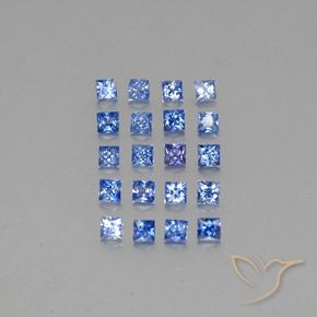1.77天然蓝宝石，方形，2.3×2.3毫米，VVS-VS