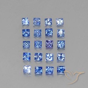 1.77天然蓝宝石，方形，2.3×2.3毫米，VVS-VS