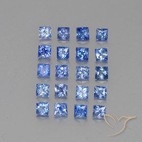 2.03克拉天然蓝宝石，正方形，VVS-VS