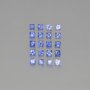 1.63天然蓝宝石，方形，2.2×2.2毫米，VVS-VS